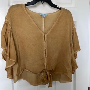 She + Sky Mustard Color Blouse